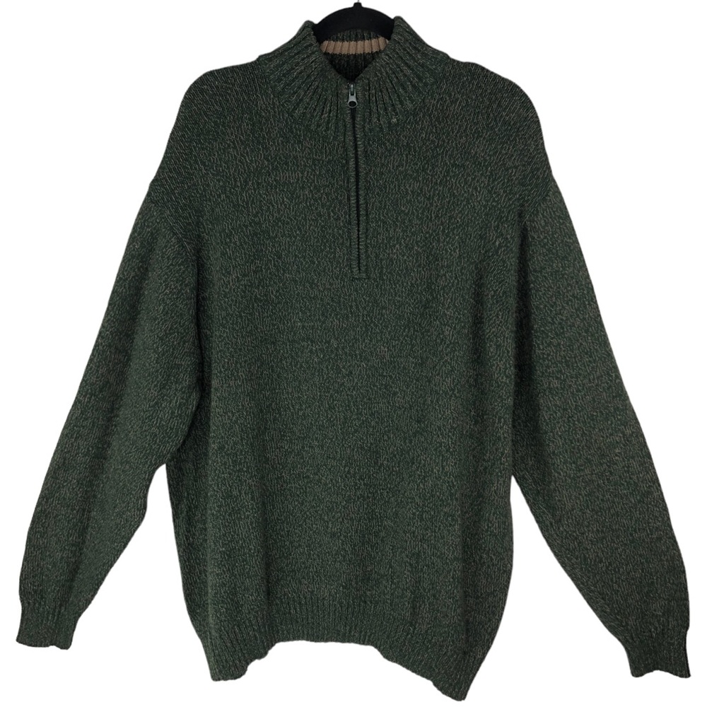 Penmans Vintage 1/4 Zip Green Pullover Sweater